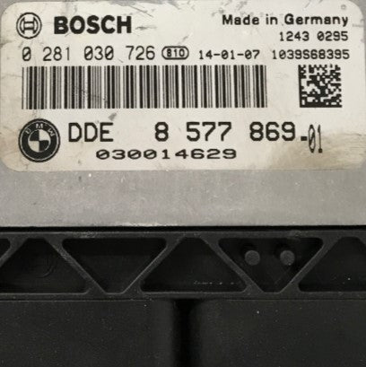 Plug & Play Bosch Engine ECU, BMW, 0281030726, 0 281 030 726, DDE8577869, DDE 8 577 869