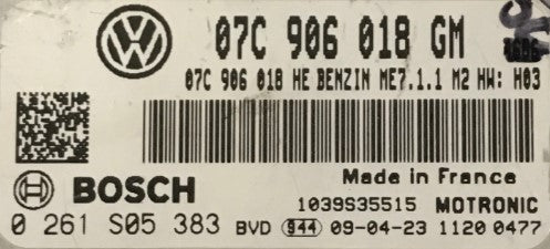 Plug & Play Bosch Engine ECU, Bentley Continental 6.0, 0261S05383, 0 261 S05 383, 07C997018GM, 07C 997 018 GM, ME7.1.1