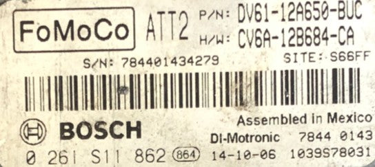 ECU de motor Bosch Plug & Play, FoMoCo, 0261S11862, 0 261 S11 862