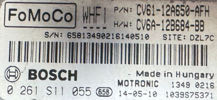 Plug & Play Bosch Engine ECU, Ford, 0261S11055, 0 261 S11 055, CV61-12A650-AFH, CV6112A650AFH, CV6A-12B684-BB, CV6A12B684BB, WHFI
