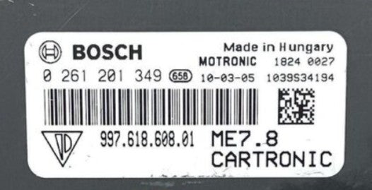 Plug & Play Bosch Engine ECU, Porsche 0261201349, 0 261 201 349, 99761860801, 997.618.608.01, ME7.8