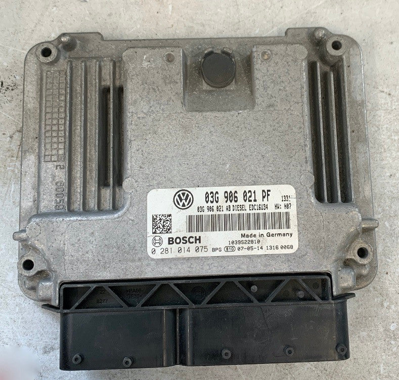 Plug & Play Bosch Engine ECU, VW Caddy, Passat 1.9 TDI, 0281014075, 0 281 014 075, 03G906021PF, 03G 906 021 PF, 03G906021AB, 03G 906 021 AB, EDC16U34