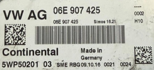 Plug & Play Continental Engine ECU, 5WP50201 03, 5WP5020103, 06E 907 425, 06E907425, SIMOS 16.21