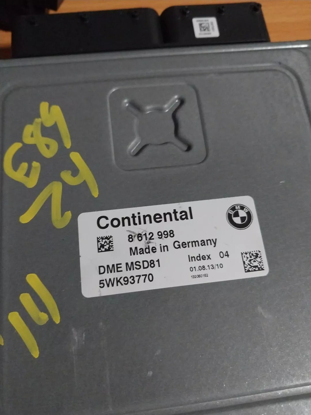 Plug & Play Continental Engine ECU, BMW, 8612998, 5WK93770, DME MSD81, INDEX 04