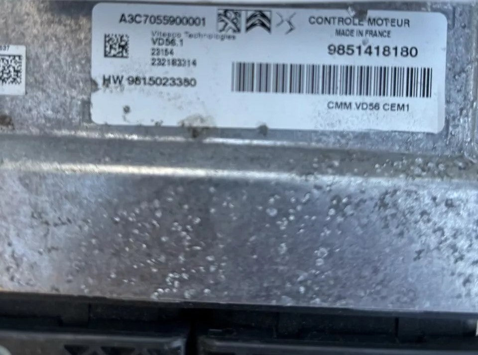 Plug & Play Continental Engine ECU, Citroen, Peugeot, A3C7055900001, 9851418180, HW9815023380, HW 9815023380, VD56.1