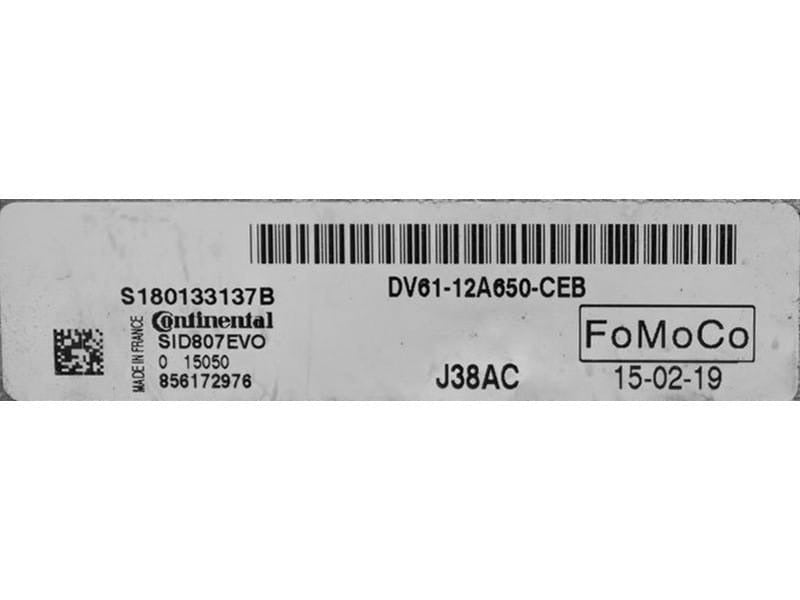 ECU de motor Continental Plug & Play, Ford Transit 1.6D, SID807EVO, S180133137B, DV6112A650CEB, DV61-12A650-CEB