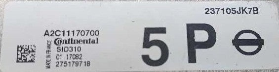 Plug & Play Continental Engine ECU, Nissan, SID310, A2C11170700, 237105JK7B, 275179718, 5P