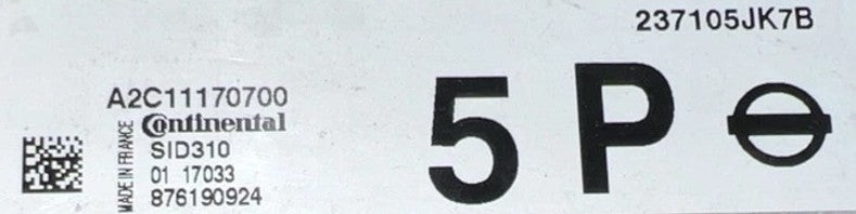Plug & Play Continental Engine ECU, Nissan, SID310, A2C11170700, 237105JK7B, 876190924, 5P