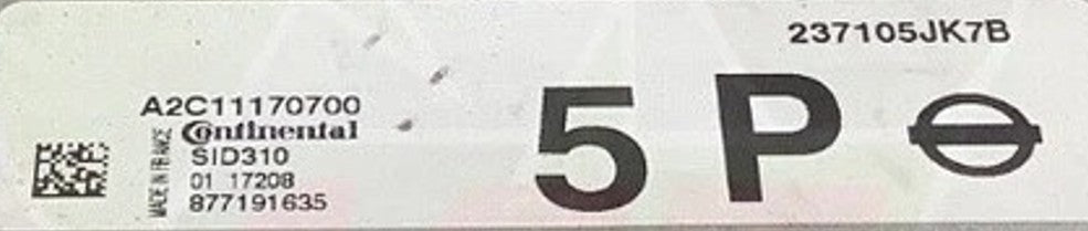 Plug & Play Continental Engine ECU, Nissan, SID310, A2C11170700, 237105JK7B, 877191635, 5P