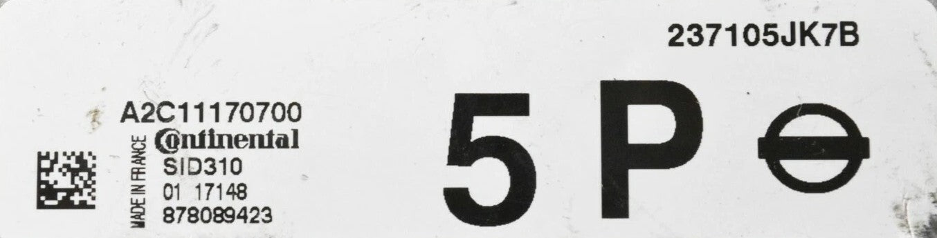 Plug & Play Continental Engine ECU, Nissan, SID310, A2C11170700, 237105JK7B, 878089423, 5P