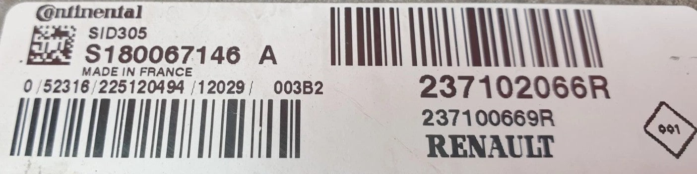 Plug & Play Continental Engine ECU, Renault, SID305, S180067146A, S180067146 A, 237102066R, 237100669R