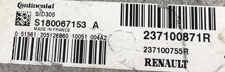 Plug & Play Continental Engine ECU, Renault, SID 305, S180067153 A, S180067153A, 237100871R, 237100755R