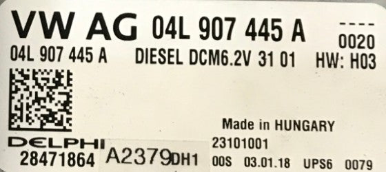 Plug & Play Delphi Engine ECU, 04L907445A, 04L 907 445 A, 28471864, 23101001, DCM6.2V