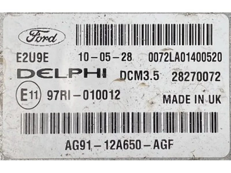 Plug & Play Delphi Engine ECU, Ford Mondeo 2.0D Auto, AG9112A650AGF, AG91-12A650-AGF, 28270072, DCM3.5