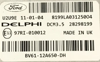 Plug & Play Delphi Engine ECU, Ford, DCM3.5, 28298199, BV61-12A650-DH, BV6112A650DH