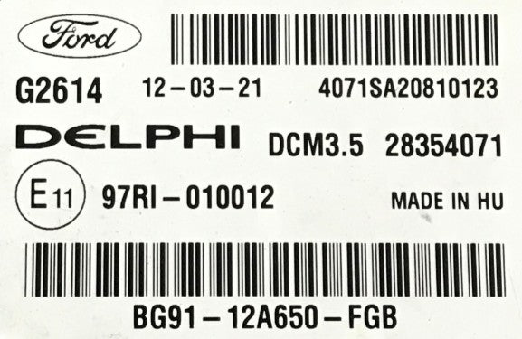 Plug & Play Delphi Engine ECU, Ford, BG9112A650FGB, BG91-12A650-FGB, 28354071, DCM3.5