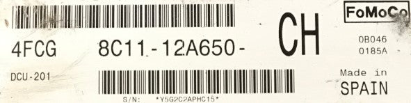 Plug & Play Fomoco Engine ECU, Ford Transit 2.2L, 4FCG, 8C1112A650CH, 8C11-12A650-CH, DCU-201, DCU201