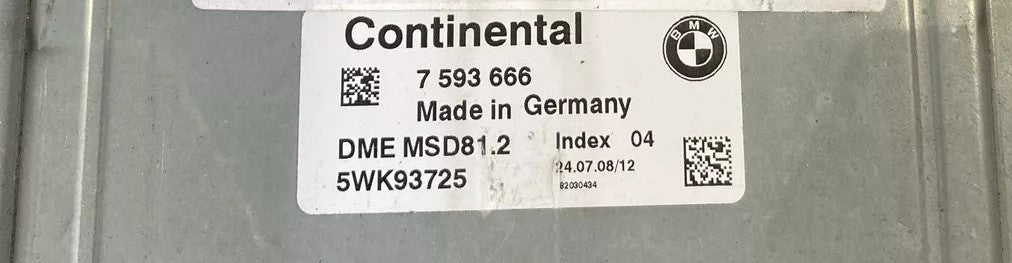 Plug & Play Siemens VDO Engine ECU, 7593666, 7 593 666, 5WK93725, INDEX 04, DME MSD81.2