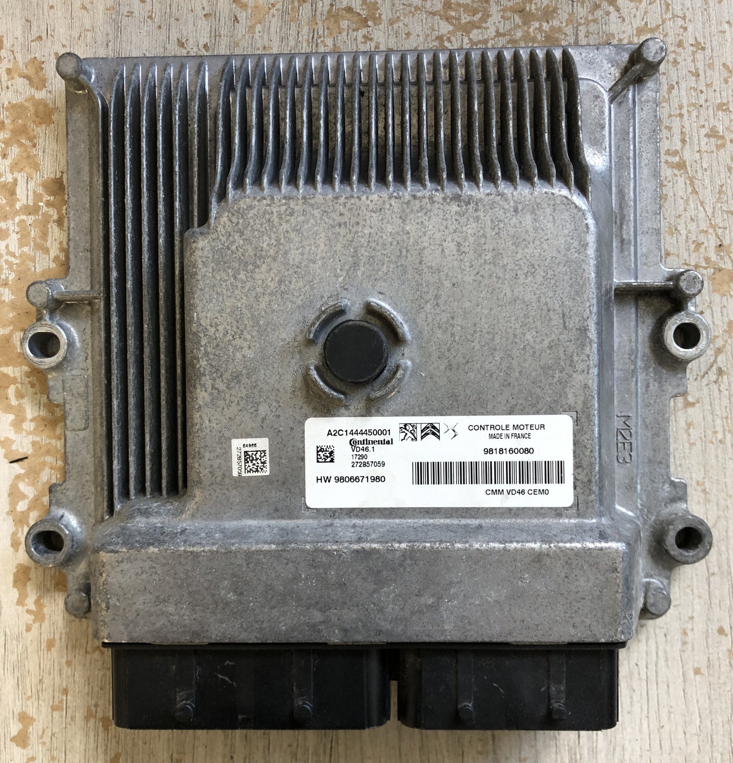 Plug & Play Valeo Engine ECU, Citroen DS3, VD46.1, A2C1444450001, HW9806671980, HW 9806671980, 9818160080
