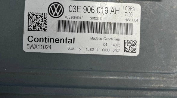 Plug & Play Volkswagen Polo 1.2 Engine ECU, 03E906019AH, 03E 906 019 AH, 03E906019B, 03E 906 019 B, 5WA11024, SIMOS 11.1