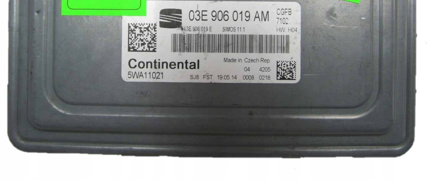 Plug & Play Volkswagen Polo 1.2 Engine ECU, 03E906019AM, 03E 906 019 AM, 03E906019E, 03E 906 019 E, 5WA11021, SIMOS 11.1