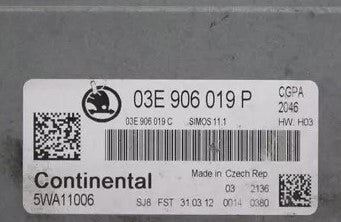 Plug & Play Volkswagen Polo 1.2 Engine ECU, 03E906019P, 03E 906 019 P, 03E906019C, 03E 906 019 C, 5WA11006, SIMOS 11.1