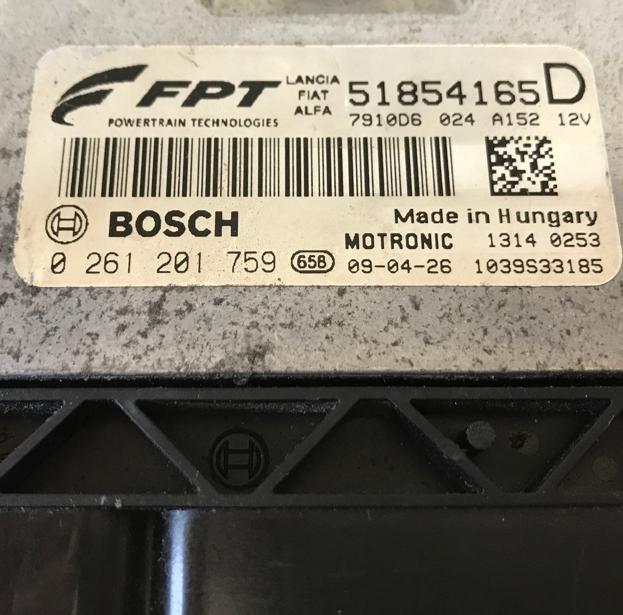 Plug & Play Bosch Engine ECU, Fiat 500 1.4, 0261201759, 0 261 201 759, 51854165
