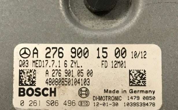 Plug & Play Bosch Engine ECU, Mercedes-Benz C350, E300, E350, 0261S06496, 0 261 S06 496, A2769001500, A 276 900 15 00, A2769010500, A 276 901 05 00, MED17.7.1