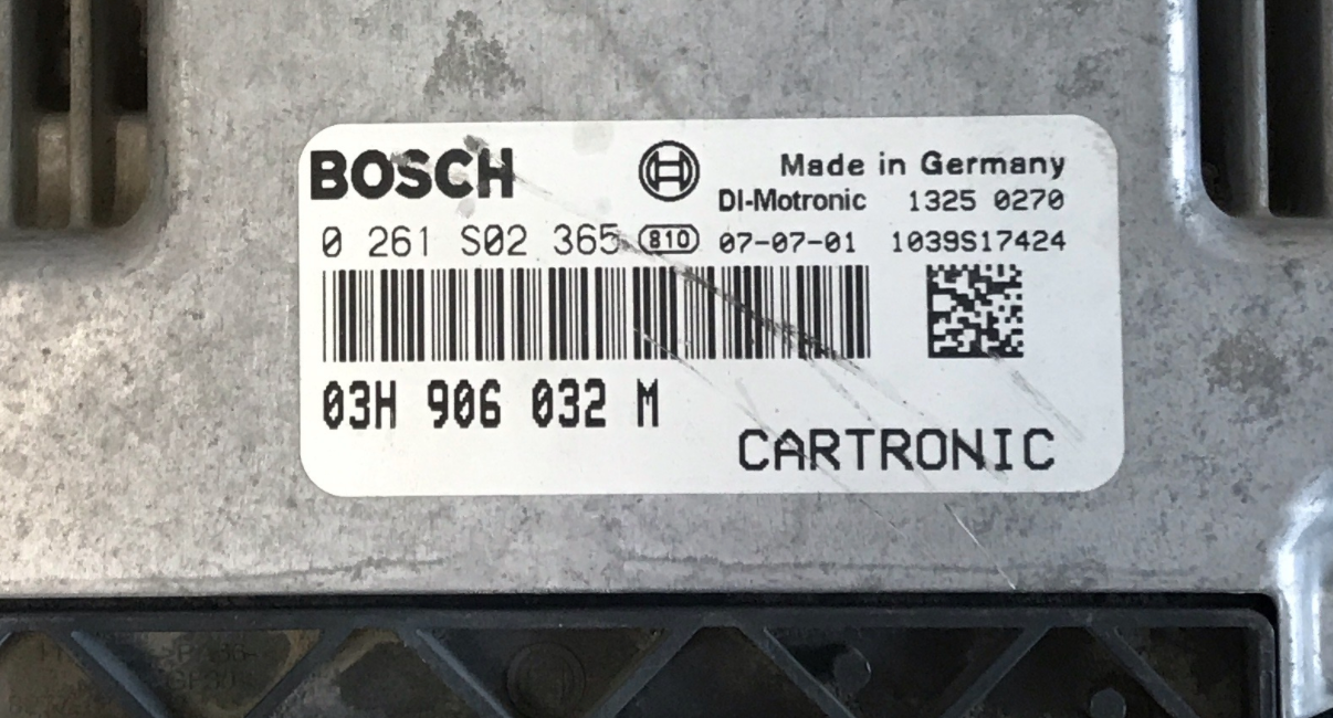 Porsche Cayenne 3.6, 0261S02365, 0 261 S02 365, 03H906032M, 03H 906 032 M, MED9.1