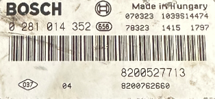 Renault Engine ECU, 0 281 014 352, 0281014352, 8200527713, 8200762660