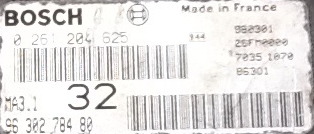 Plug & Play Engine ECU BOSCH 0261204625 32 MA3.1