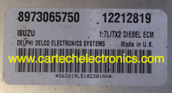 Reset Delphi Engine ECU, Vauxhall/Opel Diesel, ECM 1.7L/TX2 1.7 DTI, 12212819, 8973065750