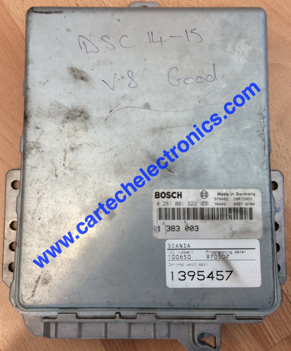 Plug & Play Engine Bosch ECU, Scania V8 144-530, 560 BHP, 0281001322, 0 281 001 322, 1383003, 1 383 003