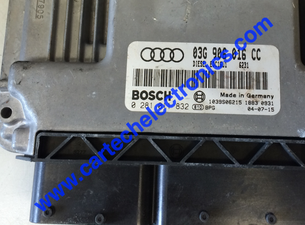 AUDI A3 1.9 TDI, 0281011832, 0 281 011 832, 03G906016CC, 03G 906 016 CC, 1039S06215