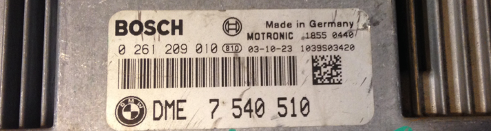 BMW, 0261209010, 0 261 209 010, DME7540510, DME 7 540 510