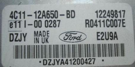Ford Transit 2.0 TDCi, 4C11-12A650-BD, 12249817, R0411C007E, DZJY