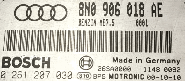 0261207030, 0 261 207 030, 8N0906018AE, 8N0 906 018 AE, ME7.5