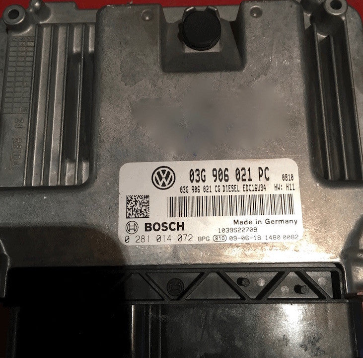 Caddy 1.9 TDI, Engine ECU, 0281014072, 0 281 014 072, 03G906021PC, 03G 906 021 PC, EDC16U34