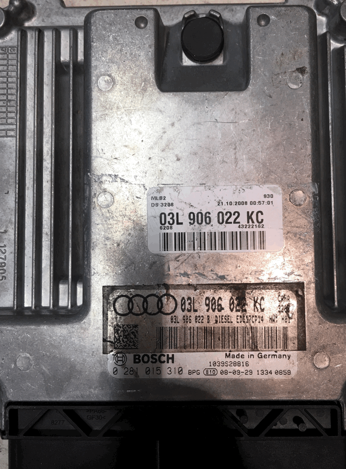 Audi A4 2.0 TDI, 0281015310, 0 281 015 310, 03L906022KC, 03L 906 022 KC, EDC17CP14
