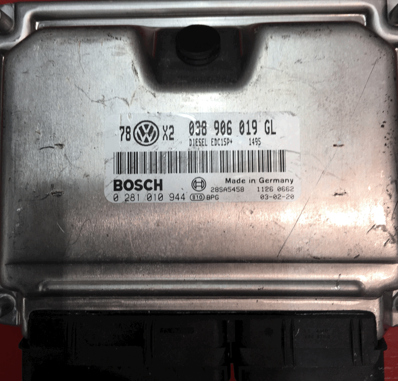 Bosch Engine ECU, 0281010944, 0281 010 944, 038906019GL, 038 906 019 GL, EDC15P+