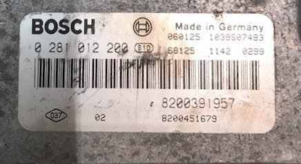 Renault Master II 2.5,3.0 dCi, 0281012200, 0 281 012 200, 8200391957, 8200451679, 1039S07483