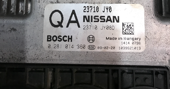 Nissan Koleos 2.0 dCi, 0281014360, 0 281 014 360, 23710JY08D, 23710 JY08D