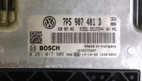 0281017906, 0 281 017 906, 7P5907401D, 7P5 907 401 D, 4G0907401, 4G0 907 401, EDC17CP44