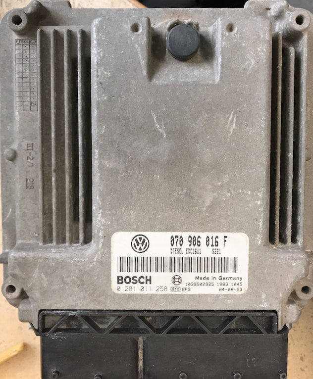 VW Touareg 2.5 TDI, 0281011258, 0 281 011 258, 070906016F, 070 906 016 F, EDC16U1, 1039S02925