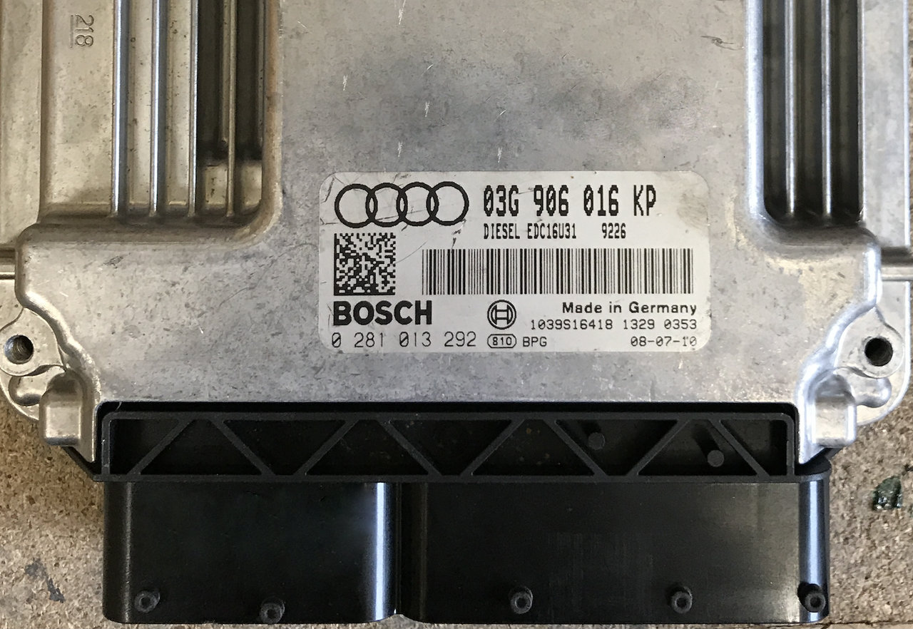 A4 2.0 TDI, 0281013292, 0 281 013 292, 03G906016KP, 03G 906 016 KP, EDC16U31