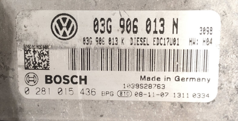 0281015436, 0 281 015 436, 03G906013N, 03G 906 013 N, 03G906013K, 03G 906 013 K, EDC17U01