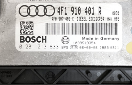 0281013833, 0 281 013 833, 4F1910401R , 4F1 910 401 R , EDC16CP34