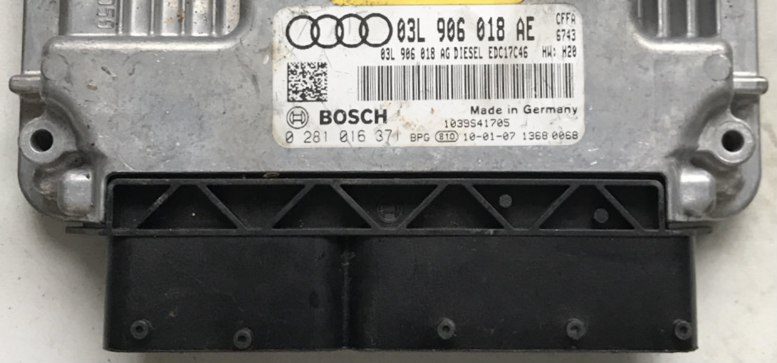 Audi A3 2.0 TDI, 0281016371, 0 281 016 371, 03L906018AE, 03L 906 018 AE, EDC17C46