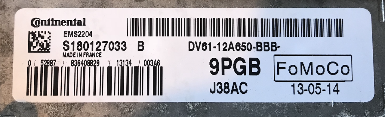 DV6112A650BBB, DV61-12A650-BBB, EMS2204, J38AC, S180127033B, S180127033 B