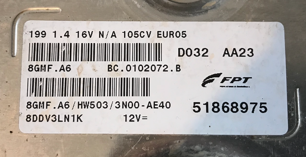8GMFA6, 8GMF.A6, 51868975, BC0102072B, BC.0102072.B, HW503